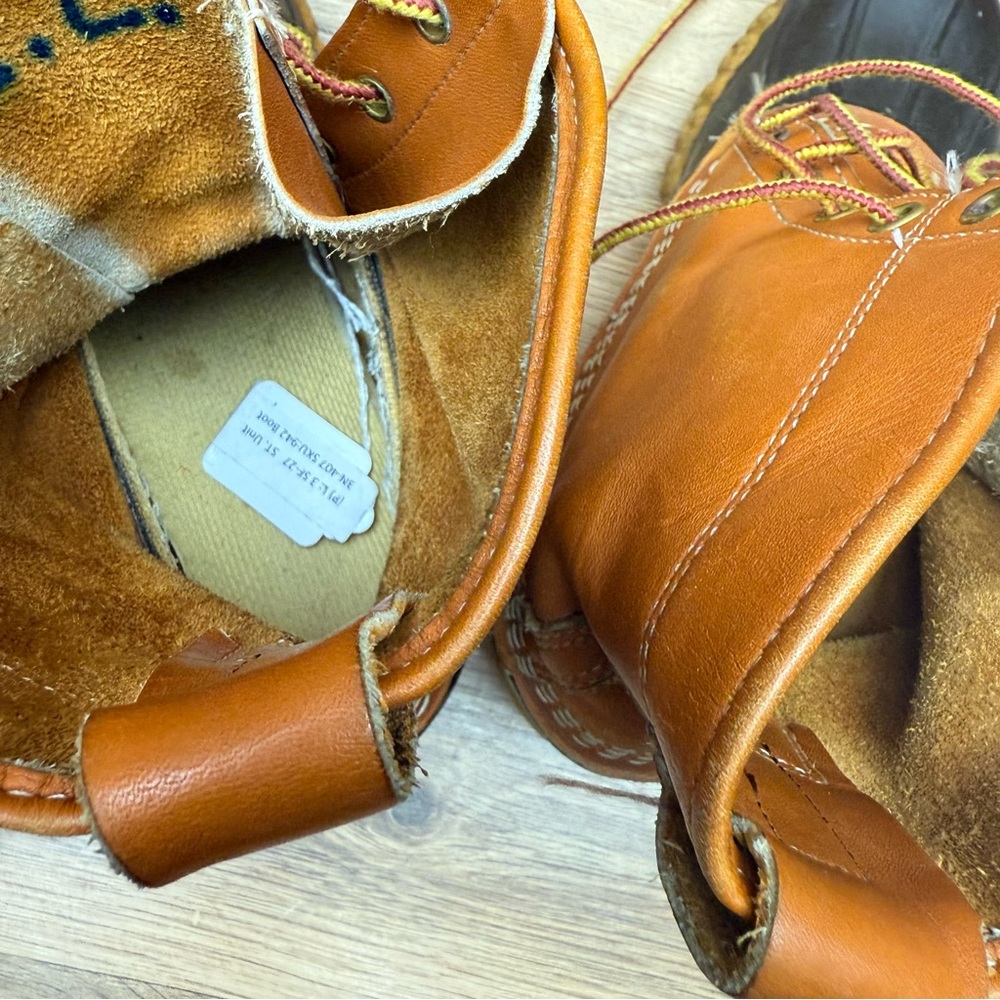 LL Bean Women’s Size 6 Freeport Maine Hunting Duck Boots Brown Boots Vintage - Picture 10 of 11